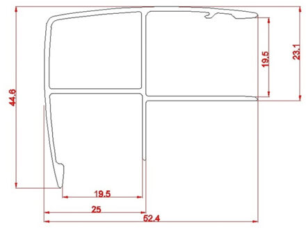 Boss & Wessing Hoekprofiel voor Frame Douchecabines