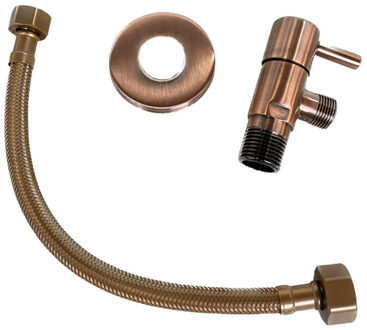 Boss & Wessing Hoekstopkraan BWS Brondby met Flexslang Geborsteld Koper Boss & Wessing