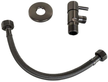 Boss & Wessing Hoekstopkraan BWS Brondby met Flexslang Gunmetal Boss & Wessing