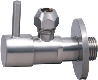 Boss & Wessing Hoekstopkraan BWS Yakarta 1/2 x 3/8 Of Knel 10 mm Geborsteld Staal