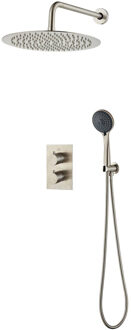 Boss & Wessing Inbouw Regendouche BWS Exclusive Volledig 304 RVS 30cm met 3 standen Handdouche