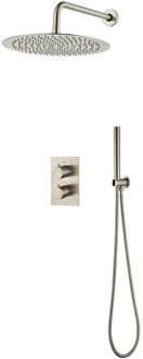Boss & Wessing Inbouw Regendouche BWS Exclusive Volledig 304 RVS 30cm met Handdouche