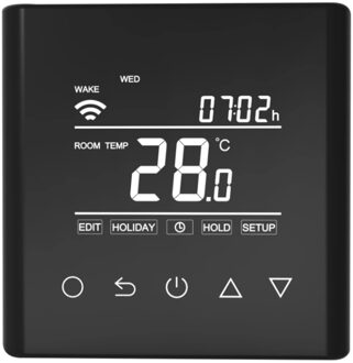 Boss & Wessing Inbouw thermostaat BWS Atlas voor Infraroodpaneel Met Wifi Mat Zwart Wit Chroom