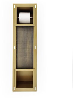 Boss & Wessing Inbouw Toiletrolhouder BWS met Reserve Rolhouder RVS Goud