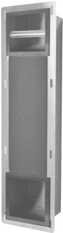 Boss & Wessing Inbouw Toiletrolhouder BWS met Reserve Rolhouder RVS Gunmetal