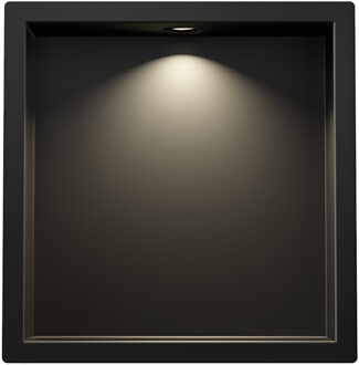 Boss & Wessing Inbouwnis BWS Albert 30x30x7cm Met Led Mat Zwart