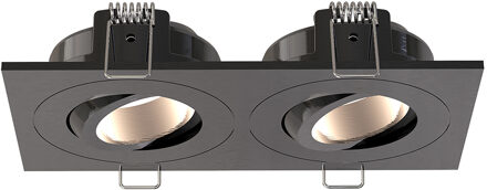 Boss & Wessing Inbouwspot Dubbel BWS Spears Dimbaar IP65 Gunmetal