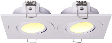 Boss & Wessing Inbouwspot Dubbel BWS Spears Dimbaar IP65 Mat Wit