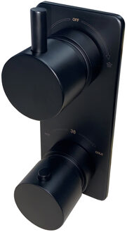 Boss & Wessing Inbouwthermostaat BWS Caral 2-weg Rond Mat Zwart