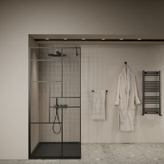 Boss & Wessing Inloopdouche BWS Airon 100x200 cm Zwart OP=OP