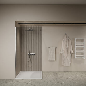 Boss & Wessing Inloopdouche BWS Elonpa Helder Glas 100x200 cm Chroom