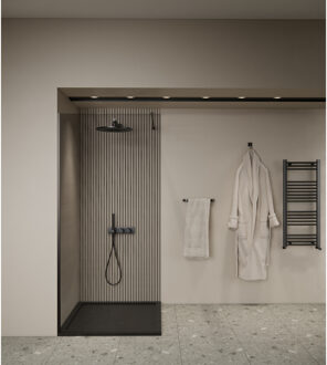 Boss & Wessing Inloopdouche BWS Elonpa Helder Glas 120x200 cm Zwart OP=OP