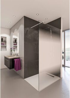 Boss & Wessing Inloopdouche BWS Free Time 100x200 cm Mist Glas Timeless Coating Chroom Boss & Wessing