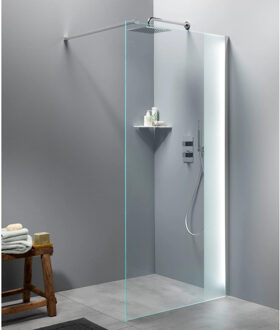 Boss & Wessing Inloopdouche BWS Free Time 100x200 cm Timeless Coating Met Strook Matglas Chroom