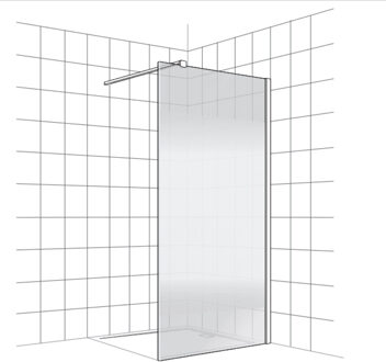 Boss & Wessing Inloopdouche BWS Free Time 120x200 cm Mist Glas Timeless Coating Chroom