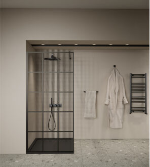 Boss & Wessing Inloopdouche | BWS | Oganto 2 | 90x200 cm | 8 mm | Zwart OP=OP