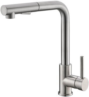 Boss & Wessing Keukenkraan Aqua Splash Nine Inclusief Uittrekbare Handdouche RVS Aqua Splash