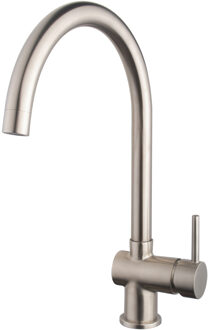 Boss & Wessing Keukenkraan BWS Mengkraan Hoog Gebogen Uitloop RVS Boss & Wessing