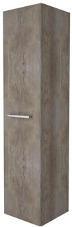 Boss & Wessing Kolomkast BWS Salt 35x35x150cm 1 Deur Met Greep (Kleurkeuze) Scotch Oak Bruin