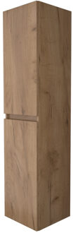 Boss & Wessing Kolomkast BWS Salt 35x35x150cm 2 Deuren Greeploos Whisky Oak Bruin