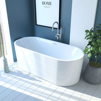 Boss & Wessing Ligbad Vrijstaand BWS 170x80x59 cm Inclusief Overloop Wit