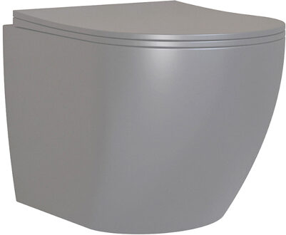 Boss & Wessing Mudo Wandcloset | Randloos | Mat Grijs (inclusief zitting)