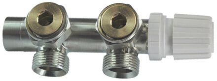 Boss & Wessing Onderblok BWS Rio Thermostatisch 3/4'' Geborsteld Staal Haaks Links