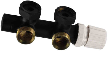 Boss & Wessing Onderblok BWS Rio Thermostatisch 3/4'' Mat Zwart Haaks Rechts Zonder Knop