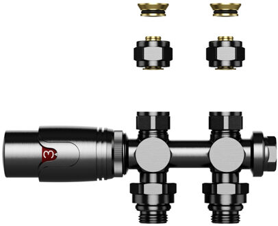 Boss & Wessing Onderblok Radiator BWS Petto Haaks/Recht Voor Muur en Vloer Gunmetal