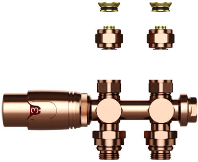 Boss & Wessing Onderblok Radiator BWS Petto Haaks/Recht Voor Muur en Vloer Koper
