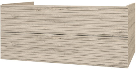 Boss & Wessing Onderkast BWS Elite 120x45x50 cm Met Horizontaal Reliëf Licht Hout Bruin