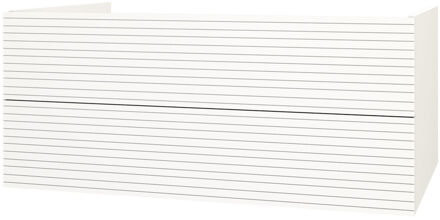Boss & Wessing Onderkast BWS Elite 120x45x50 cm Met Horizontaal Reliëf Mat Wit