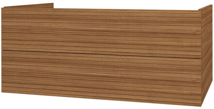 Boss & Wessing Onderkast BWS Elite 120x45x50 cm Met Horizontaal Reliëf Walnoot Boss & Wessing