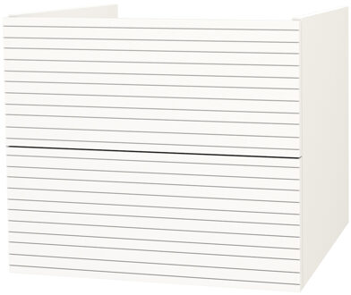 Boss & Wessing Onderkast BWS Elite 60x45x50 cm Met Horizontaal Reliëf Mat Wit