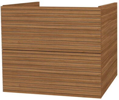 Boss & Wessing Onderkast BWS Elite 60x45x50 cm Met Horizontaal Reliëf Walnoot Bruin