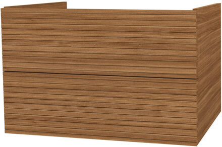 Boss & Wessing Onderkast BWS Elite 80x45x50 cm Met Horizontaal Reliëf Walnoot Bruin