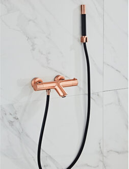 Boss & Wessing Opbouw Badkraan BWS Copper Pro Thermostatisch met Handdouche Geborsteld Koper