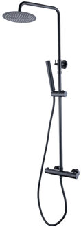 Boss & Wessing Opbouw Regendouche BWS Doucheset Thermostaatkraan Mat Zwart