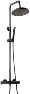 Boss & Wessing Opbouw Regendouche Set Boss & Wessing Cemal Thermostatisch Gunmetal Boss & Wessing