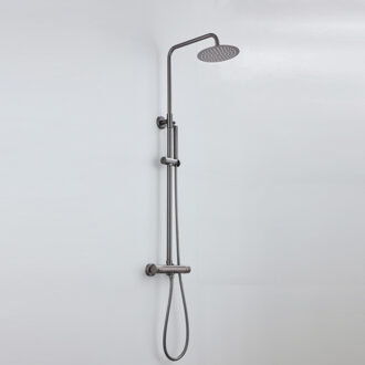 Boss & Wessing Opbouw Regendouche Set BWS Exclusive Ronde Hoofddouche 30 cm Gunmetal