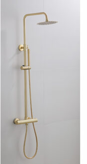 Boss & Wessing Opbouw Regendouche Set BWS Gold Ronde Hoofddouche 20 cm Mat Goud