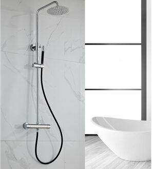 Boss & Wessing Opbouw Regendouche Set BWS Talpa Pro Hoofddouche 30 cm met Staaf Handdouche Chroom