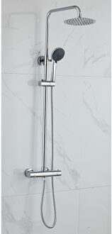 Boss & Wessing Opbouw Regendouche Set BWS Talpa Ronde Hoofddouche 20 cm Chroom