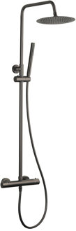 Boss & Wessing Opbouw Regendoucheset BWS Isa Eco 25 cm Hoofddouche Thermostatisch Gunmetal