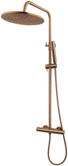 Boss & Wessing Opbouw Thermostatische Regendoucheset BWS Cemal Geborsteld Brons Koper