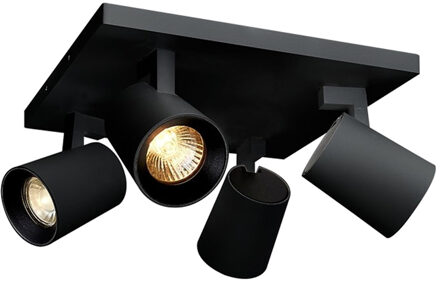 Boss & Wessing Opbouwspot BWS Merga 4 11.2x24x24 cm 4-Lichts Zwart