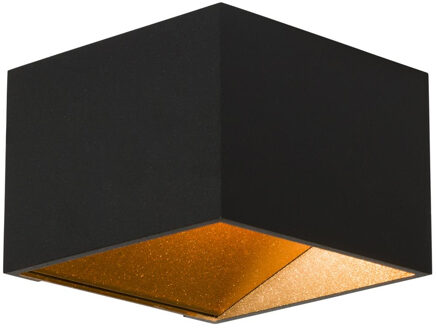 Boss & Wessing Opbouwspot BWS Robin 10.2x10.2 cm met Gouden Glare Ring Zwart