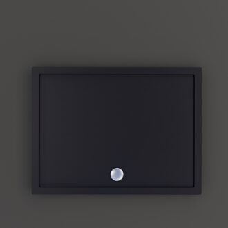 Boss & Wessing OUTLET Douchebak BWS Rechthoek Cast Marble 100x80 cm Zelfdragend Mat Zwart