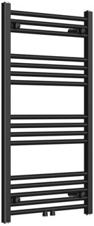 Boss & Wessing Radiator BWS Saniro 60x100cm Middenaansluiting Mat Zwart mat zwart