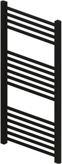 Boss & Wessing Radiator BWS Wingrave 100x50 cm Mat Zwart Zij-Onderaansluiting (496 Watt)